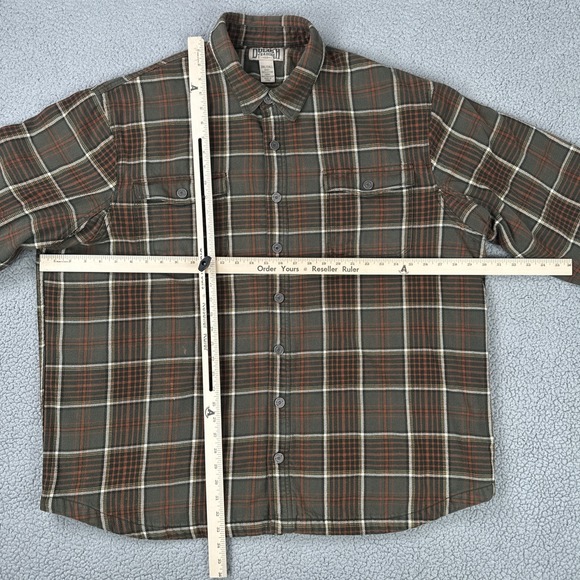 Duluth Trading Flapjack Shirt Shacket Men 3XLT Green Heritage Fleece Lined Cargo - Picture 5 of 16